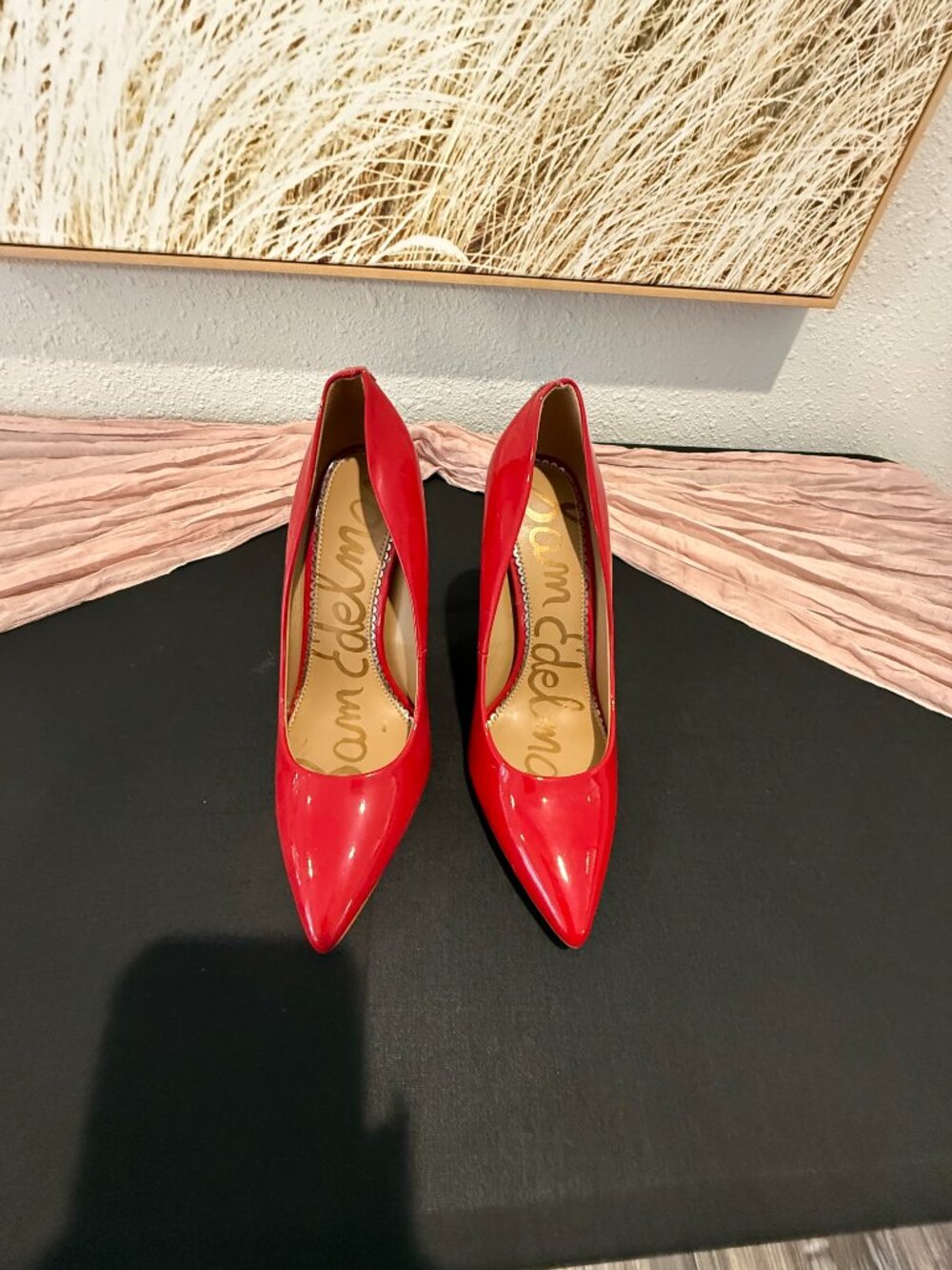 🔥 Sam Edelman Ruby Red Patent Heels Size 7.5